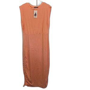 BTFBM Sleeveless Drawstring Sides Dress Pink Women Size XL